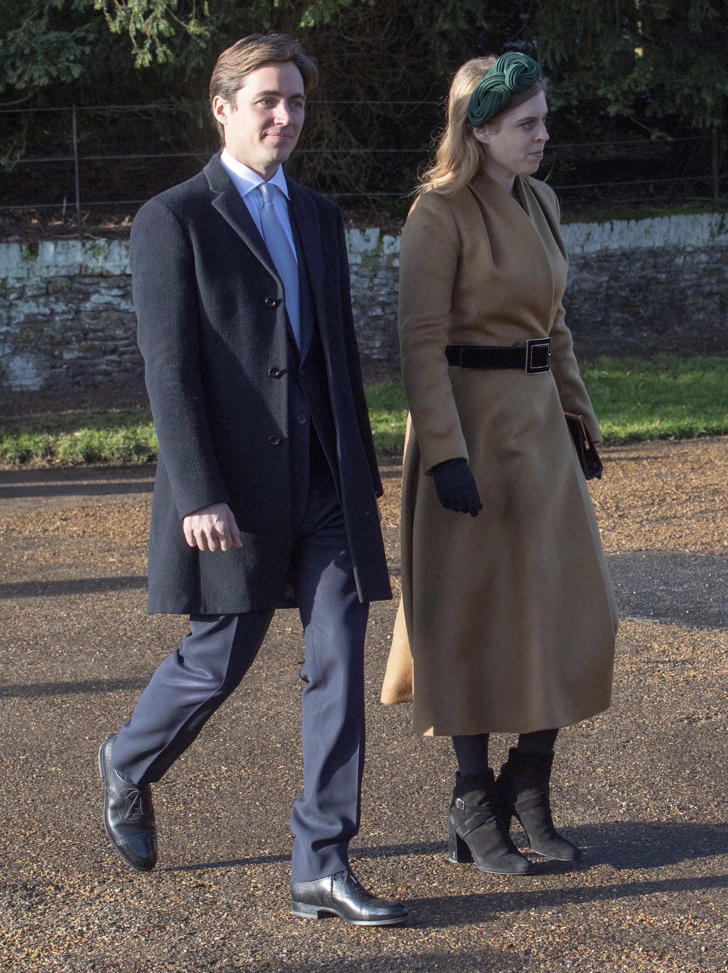 Beatrice and fiance Edoardo also attended the service at St Mary Magdalene