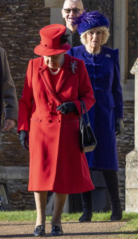  The Queen walked unaided down the church steps after the service and left in her chauffeured car