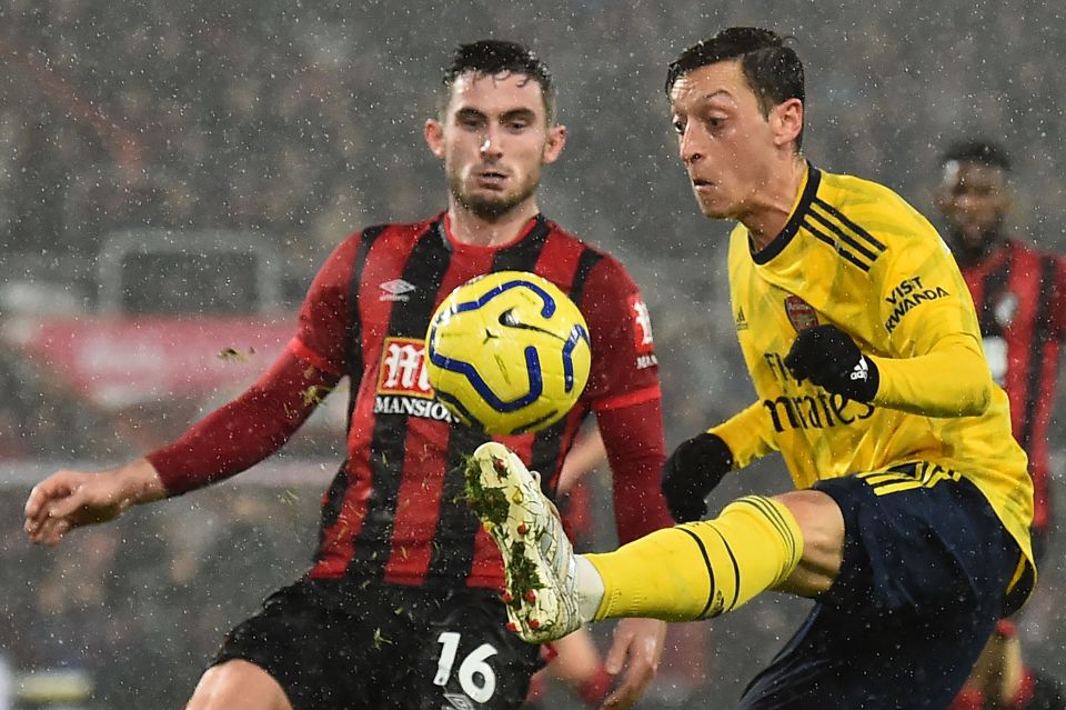  Ozil, 31, made a number of key passes for the visitors as they drew away against Bournemouth