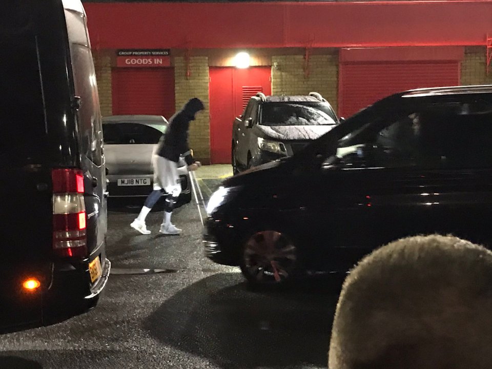  Scott McTominay was spotted leaving Old Trafford on crutches yesterday