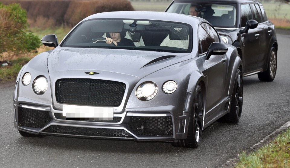  Daniel James rocked up to training driving his Bentley