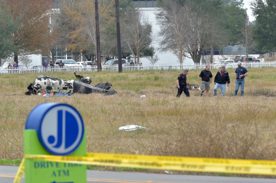  Investigators at the site of the crash