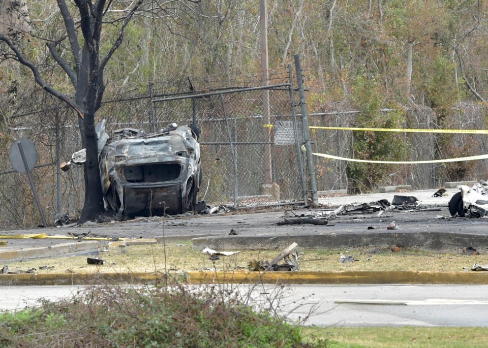  A car exploded into flames in the crash