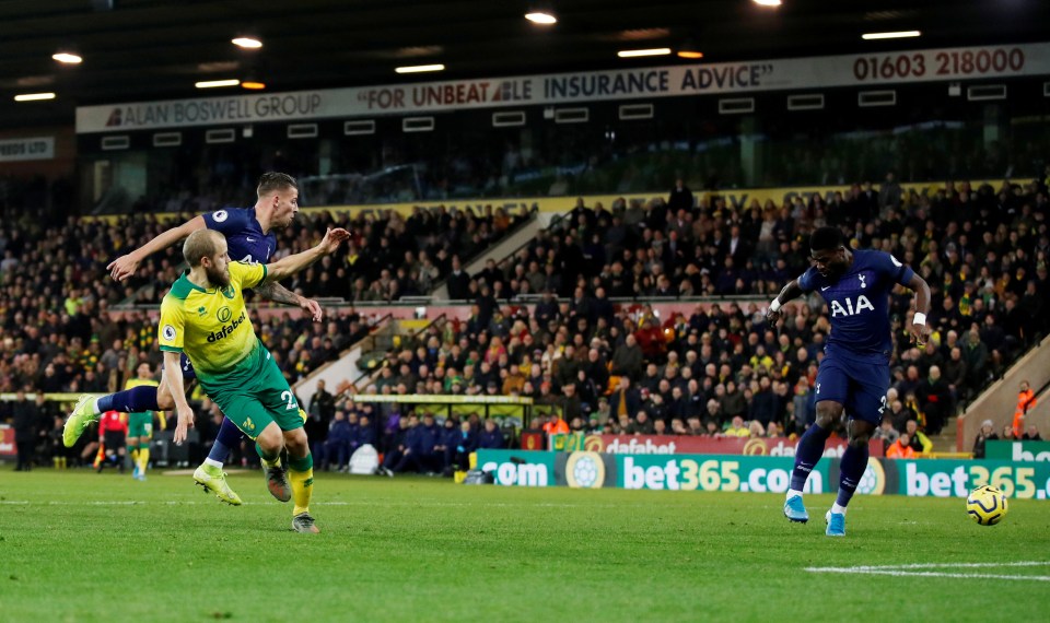  The ball bounced off Aurier and into the net on 61 minutes