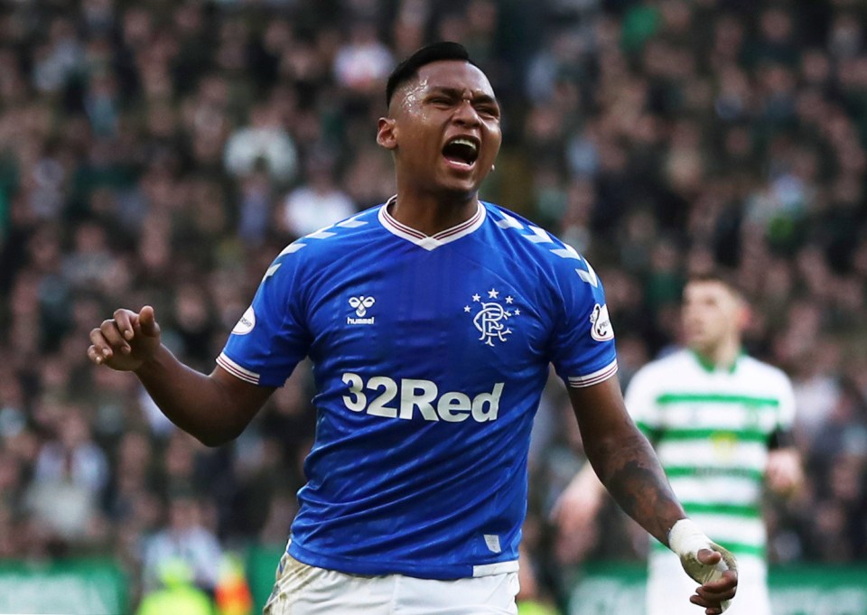  Rangers star Alfredo Morelos was sent off against Celtic