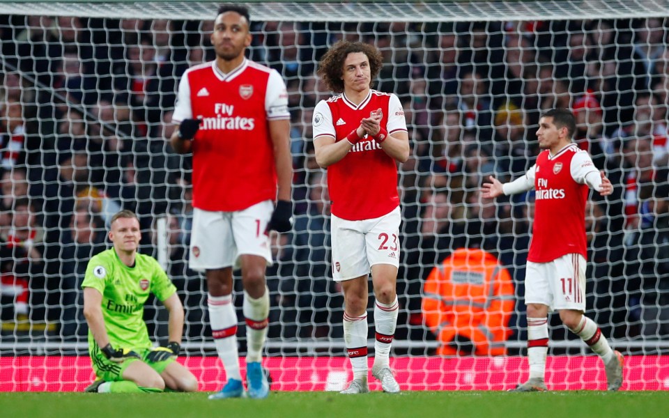  Bernd Leno was on his knees after gifting Chelsea an equaliser against Arsenal