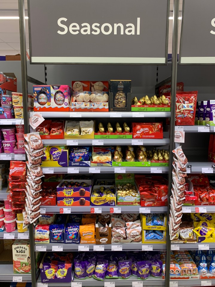 The Easter treats were stocked as soon as Boxing Day in some stores