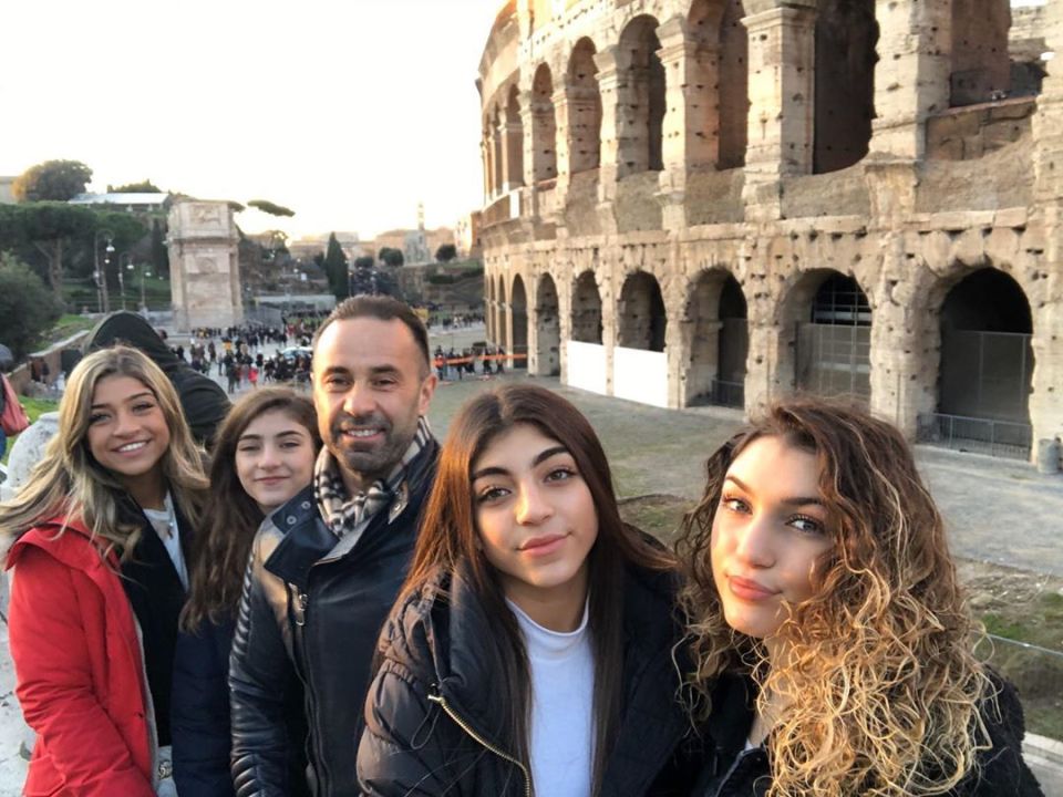  Joe and Teresa's four daughters have been spending part of their holiday break with their dad in Italy