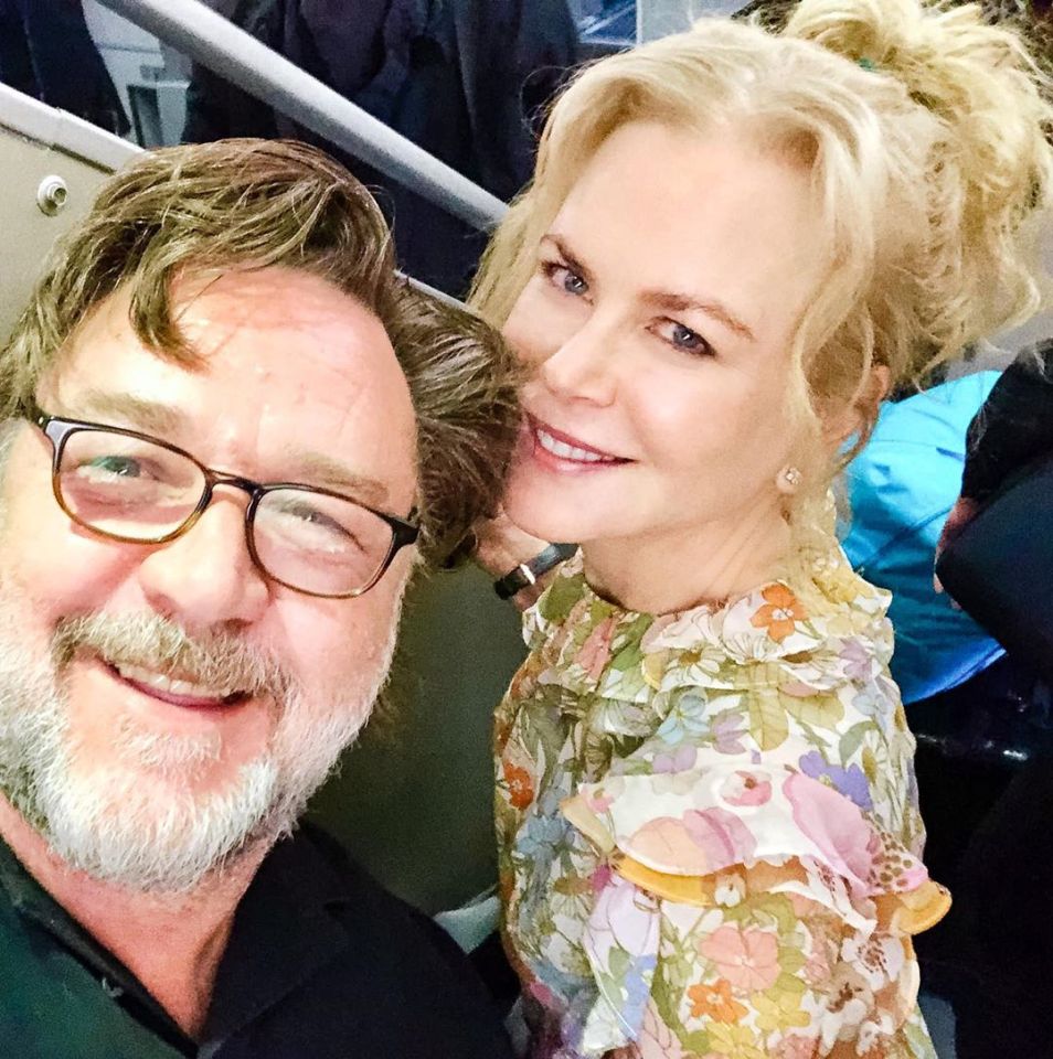  She also posted about running into her long-time friend Russell Crowe on the trip home to Australia