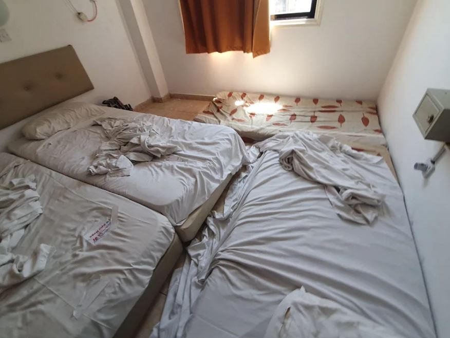  The hotel room where the woman claimed she was raped by 12 Israeli tourists