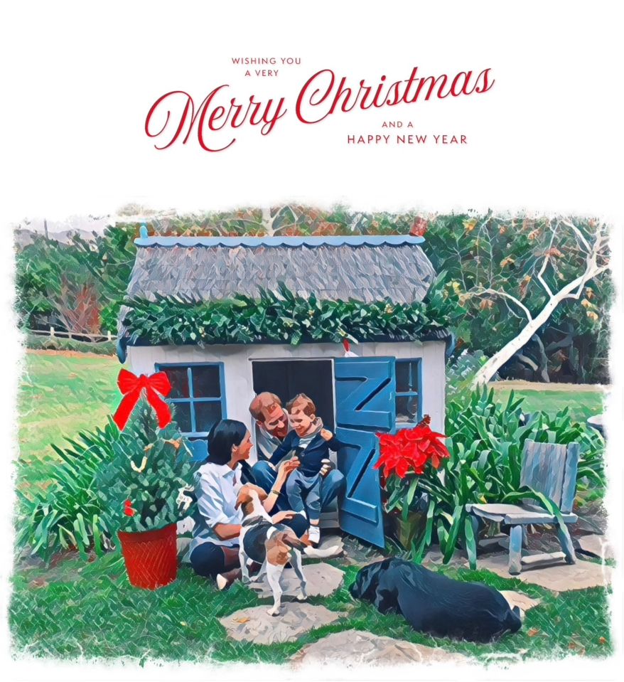 This year, the Duke and Duchess of Sussex celebrated Christmas in California with baby Archie and released this card