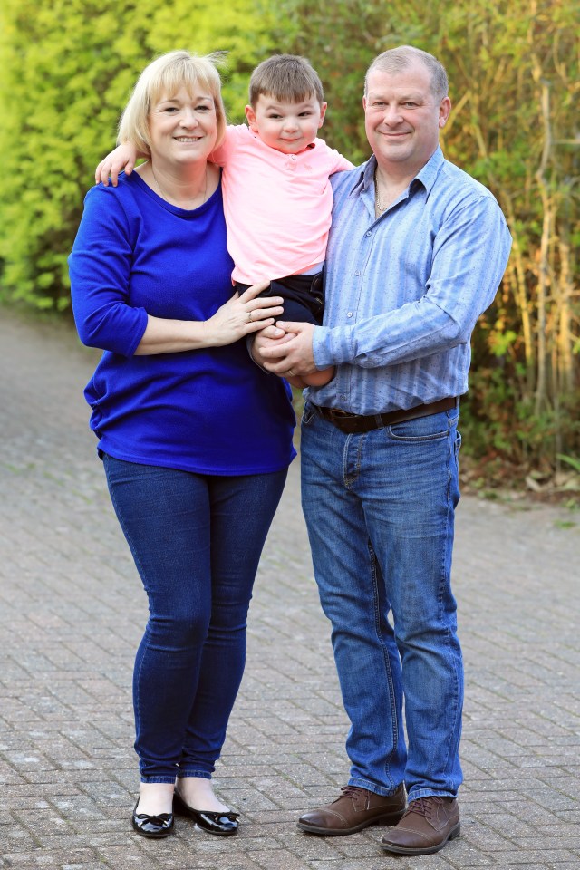  Tony with his mum and dad Paula and Mark