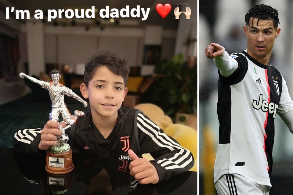  Cristiano Ronaldo Jr won the best striker award at a youth tournament for Juventus Under-9s