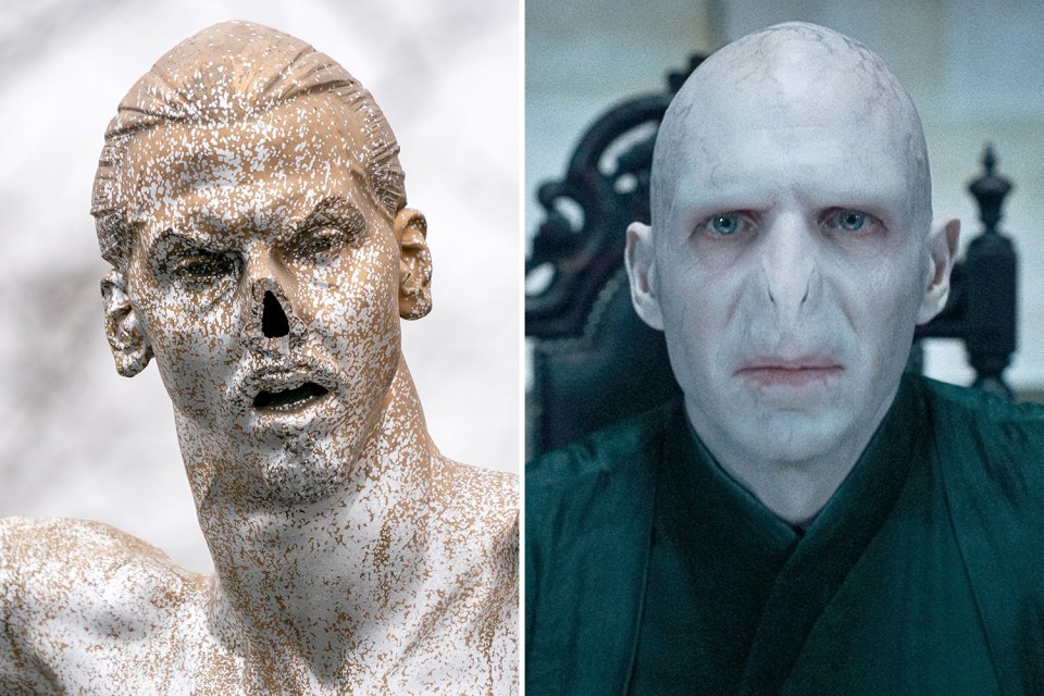  Fans compared Zlatan's statue to Voldemort after the vandalism