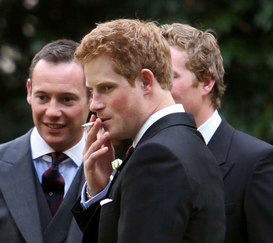 Prince Harry at a friend's wedding in August 2009