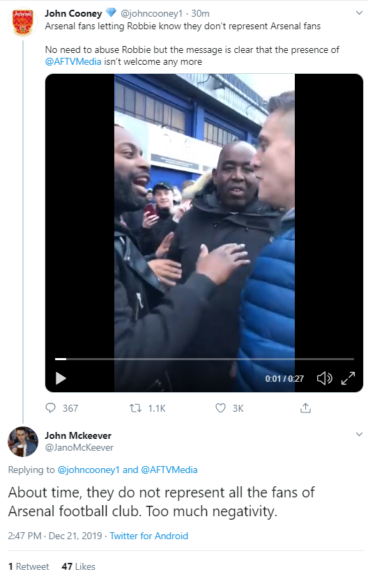 Furious Arsenal fans confronted Robbie Lyle from Arsenal Fan TV and told him to ‘F*** off out of our club’ after the Everton game