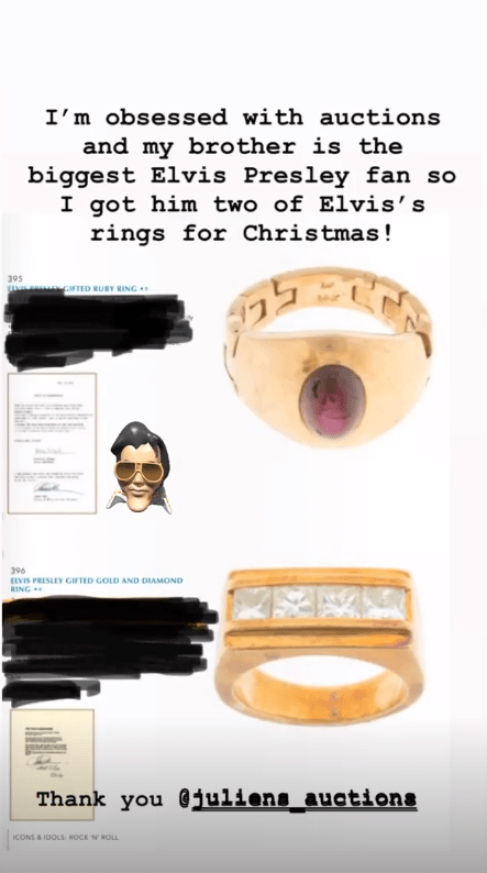  Kim also bought her brother Rob two of Elvis Presley's rings