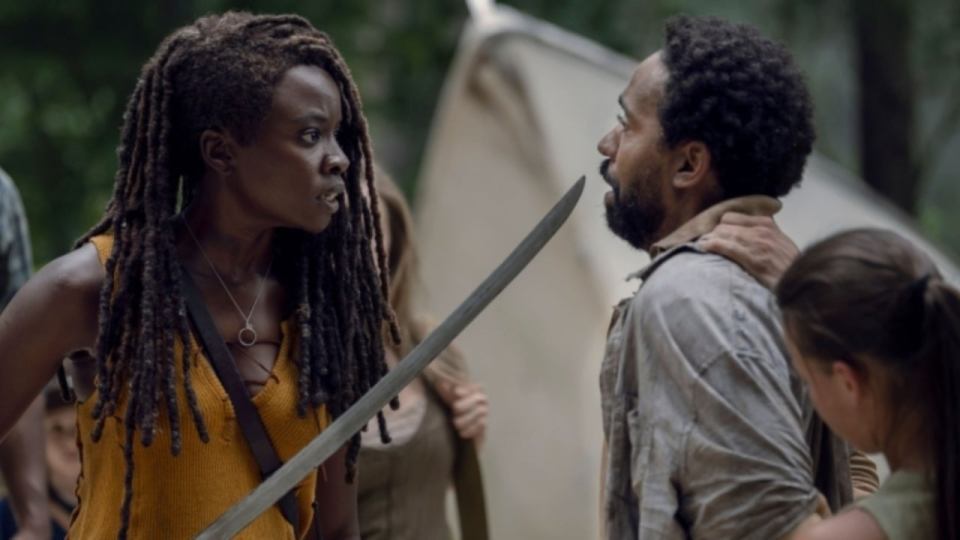  Michonne thwarted Virgil's escape attempt