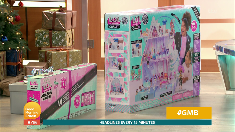  The presenters revealed a selection of gifts including a LOL dolls' house