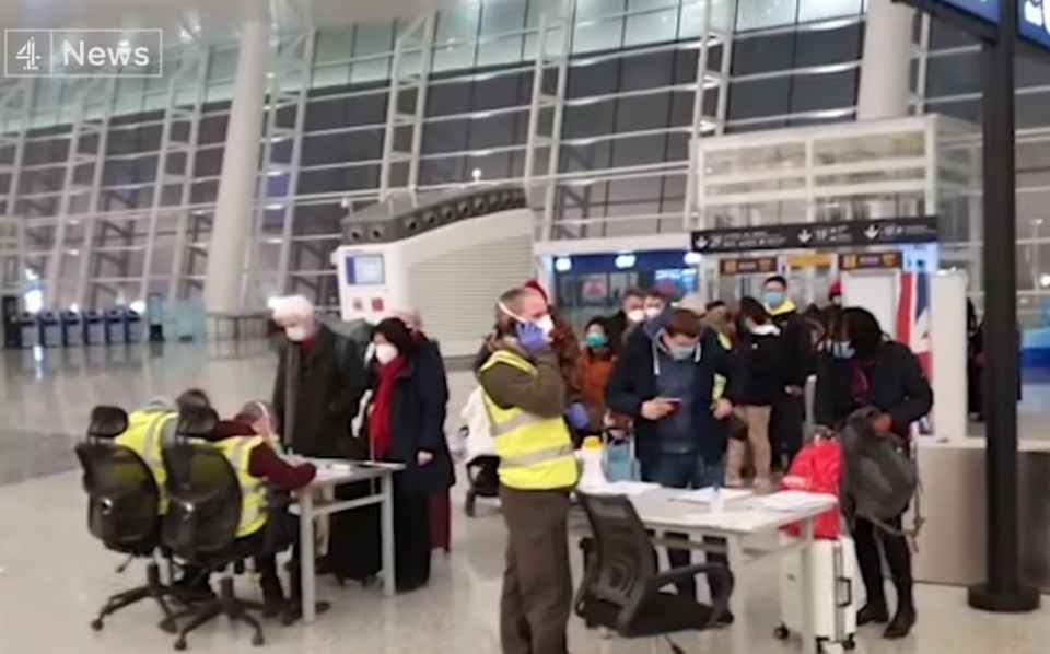 He filmed Brits waiting in the airport preparing for the rescue flight