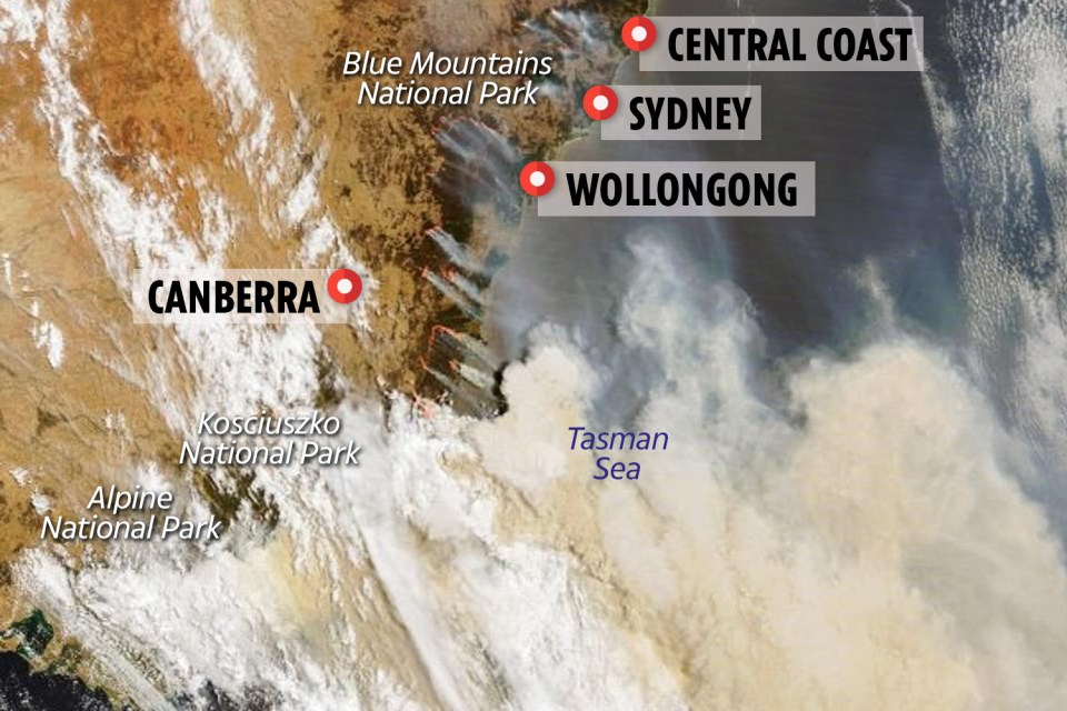  NASA images show the fires threatening the region