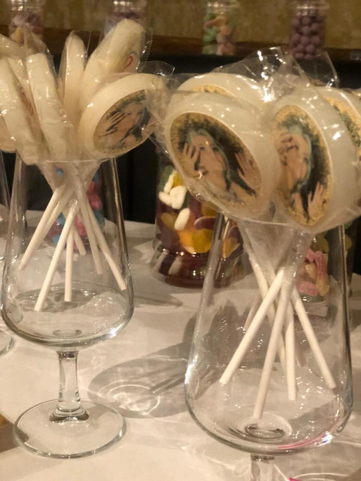  There were even custom made lollipops