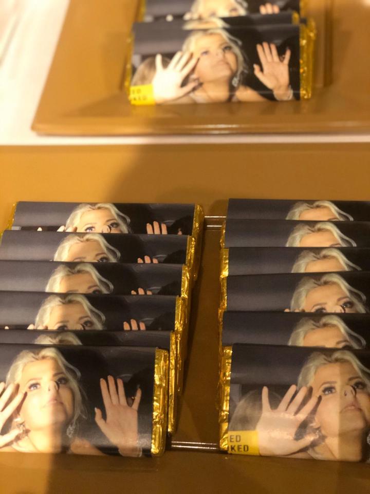  Chocolates with a famous photo of Lucy were given out to guests