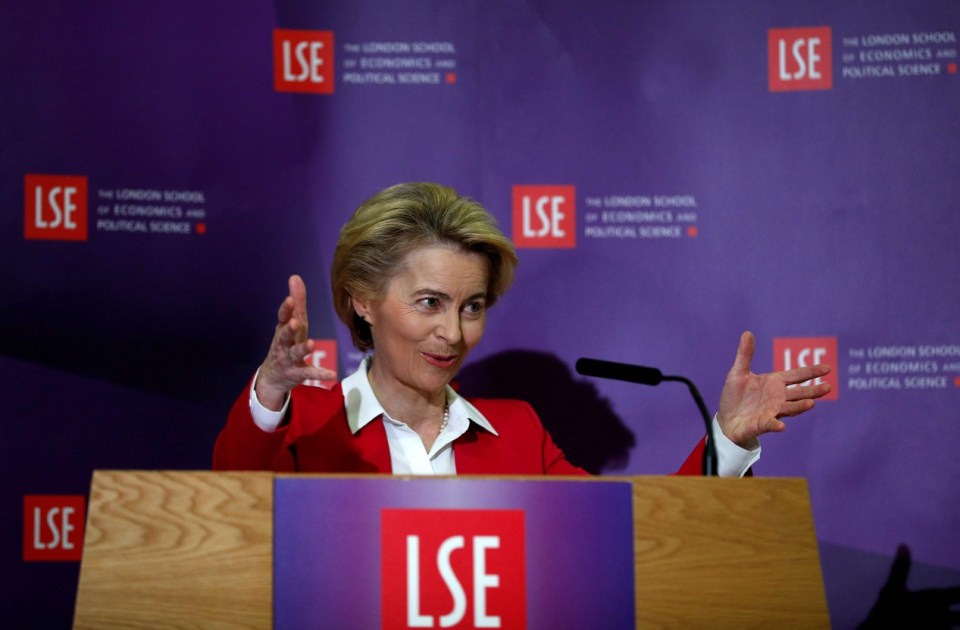  Ursula von der Leyen warned everything would not be sorted in a year.