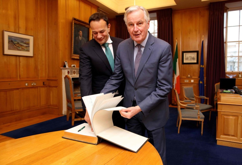  The EU's chief Brexit negotiator signs a visitor's book