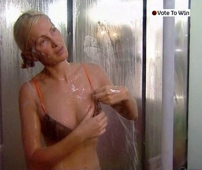  Caprice is seen having a shower in Celebrity Big Brother in 2005