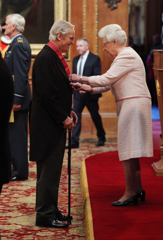  The Queen honours Parsons with his OBE in 2014