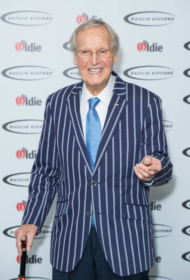  Nicholas Parsons arriving for the Oldie of the Year awards at Simpson's in the Strand last year