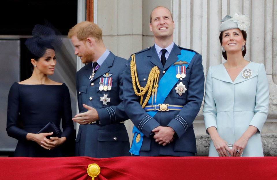 This marks their split from the rest of the senior royals, such as Prince William and Kate