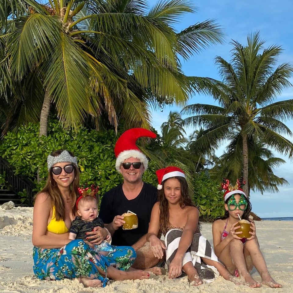 The family recently returned from a holiday in the Maldives