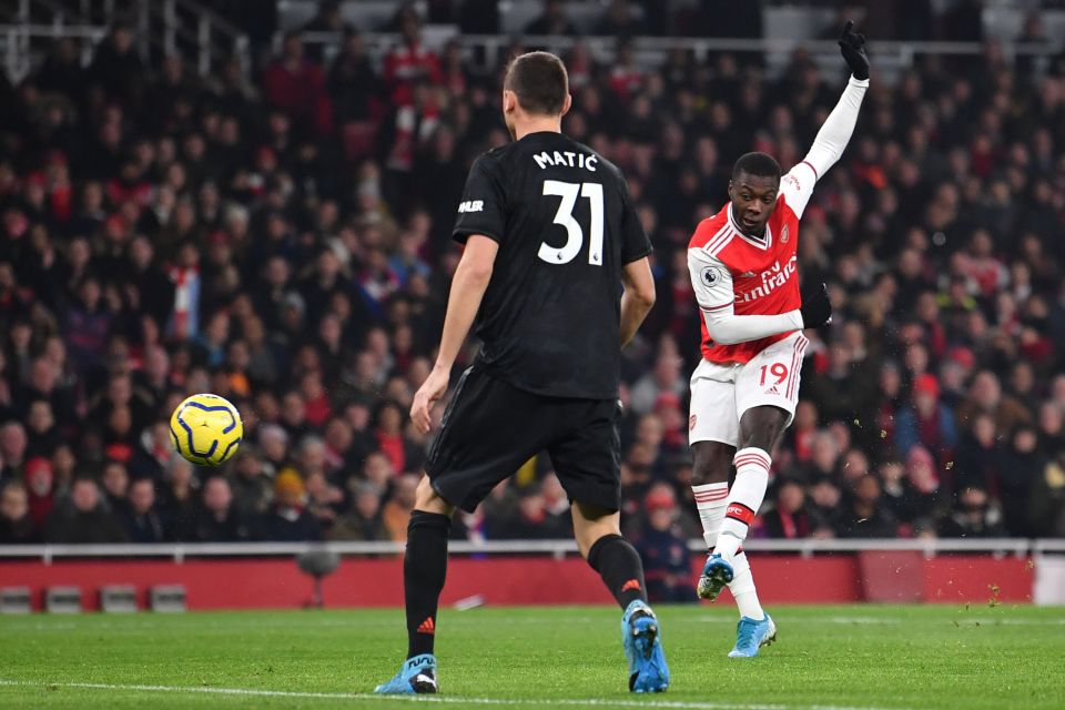  Nicolas Pepe grabbed the opener to put Arsenal in front