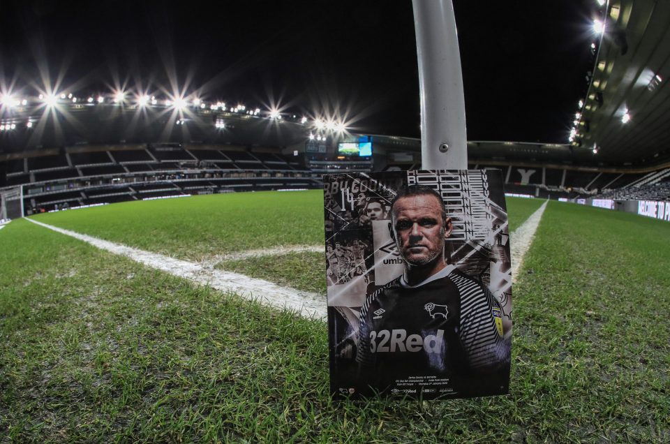  The game marks the first time Rooney has played in the Championship after leaving MLS side DC United