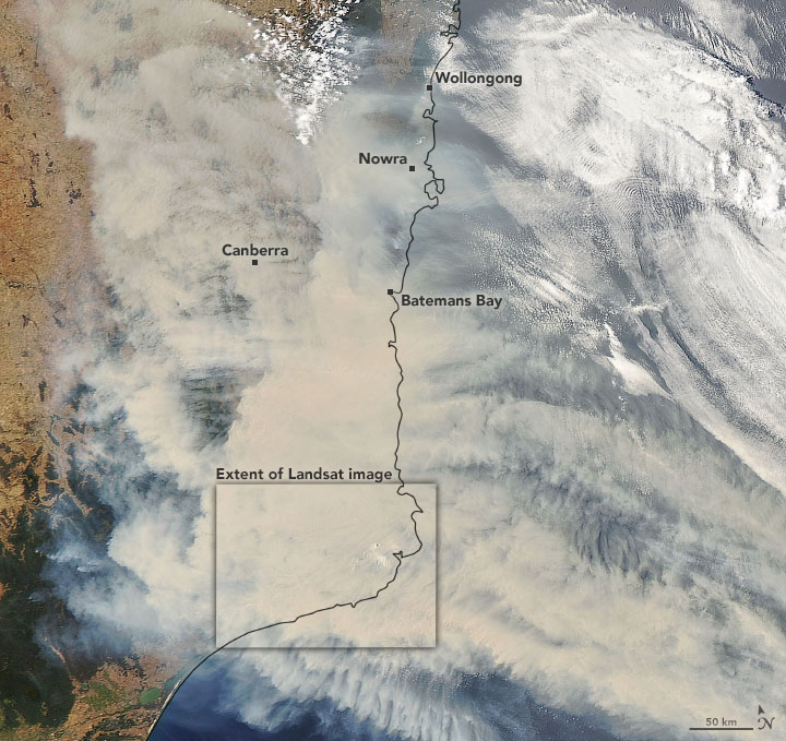  NASA Images show the continent engulfed in smoke