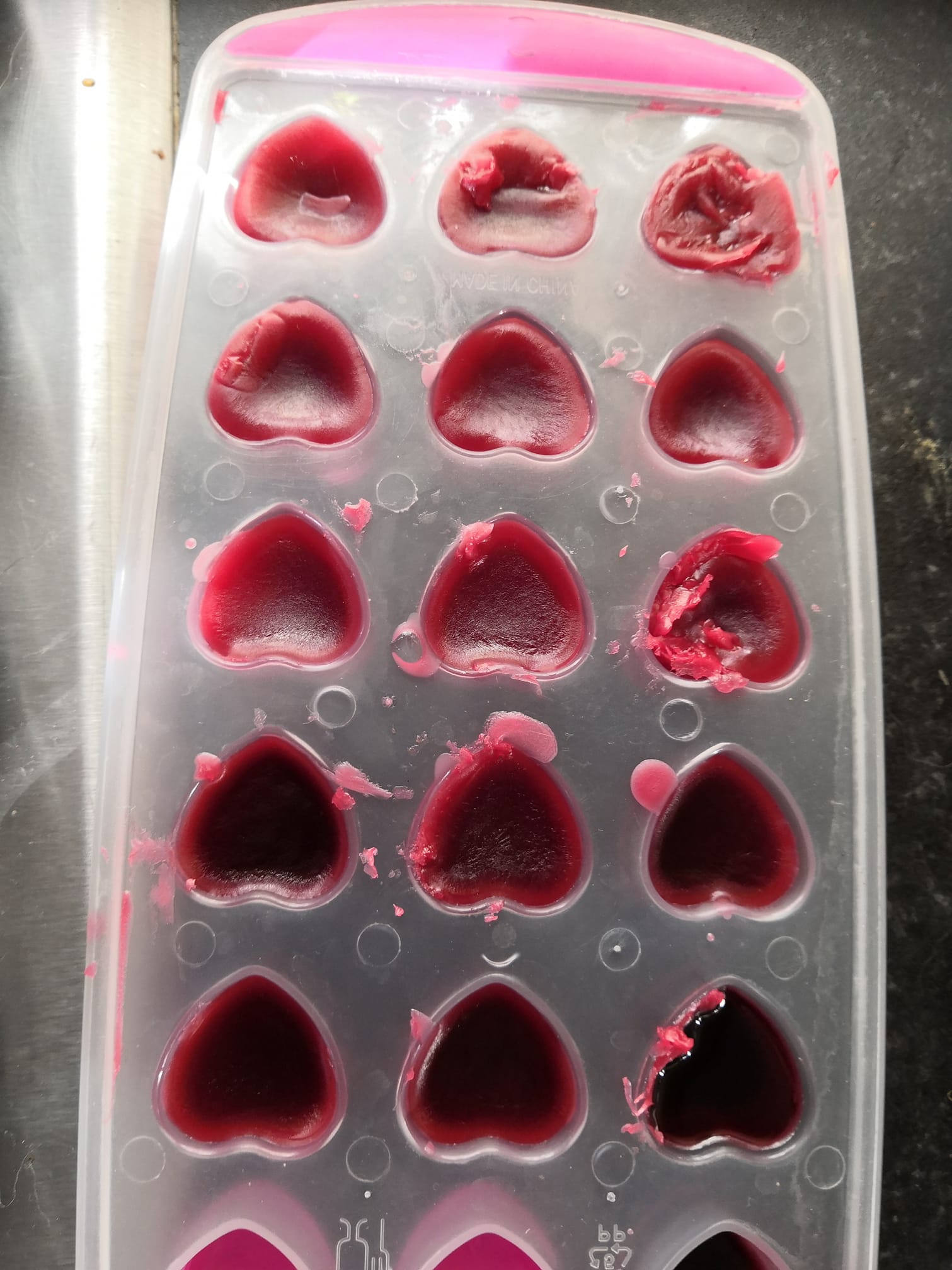 She made herself heart-shaped wax melts to save for later