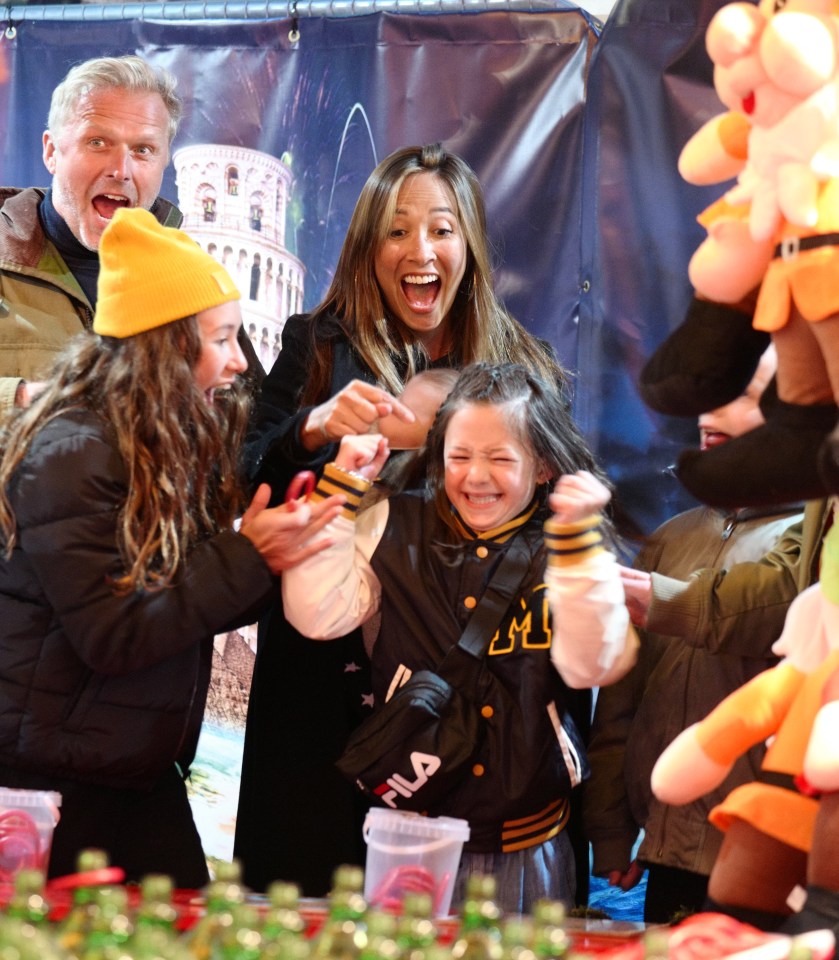 The family enjoyed a night together at Winter Wonderland