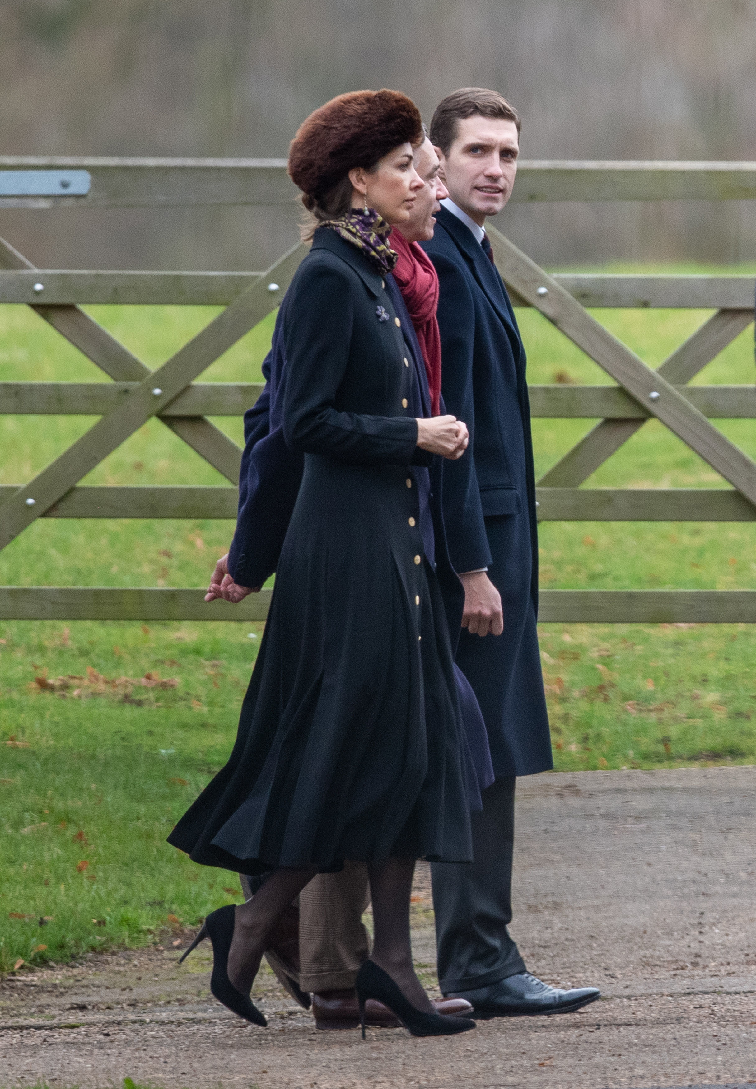 The Marchioness of Cholmondeley, Rose Hanbury, was also pictured with Kate on Sunday 