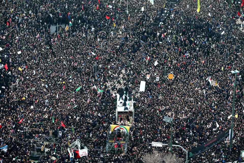  Chants of "death to America!" loudly rang through Soleimani's funeral procession in Iran on Saturday