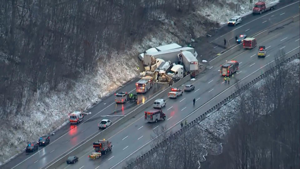  The fatal crash backed up the turnpike for a roughly 90-mile stretch for hours on Sunday