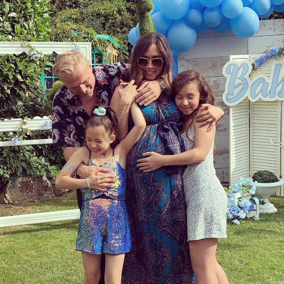 Myleene revealed she was expecting a boy at her baby shower in July