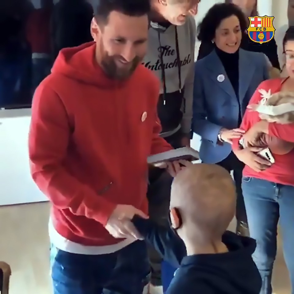 The youngster shook Messi’s hand during their meeting