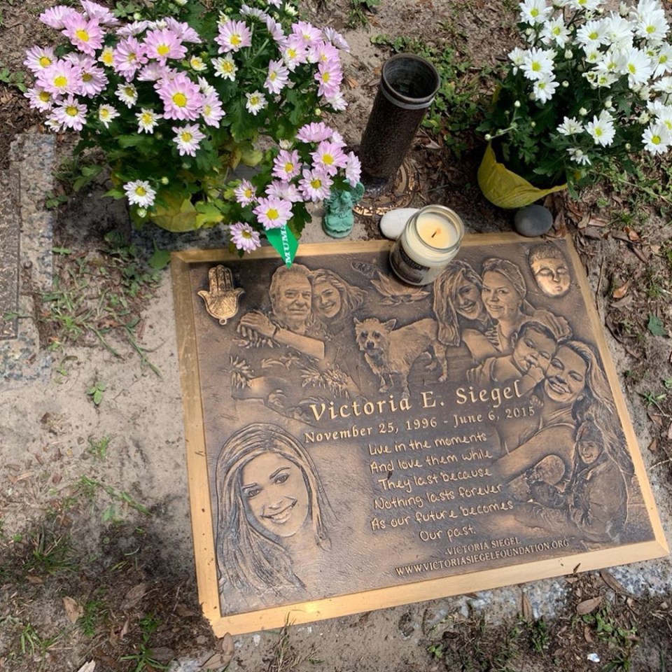  A memorial plaque to tragic Victoria, who died in 2015 from a drug overdose