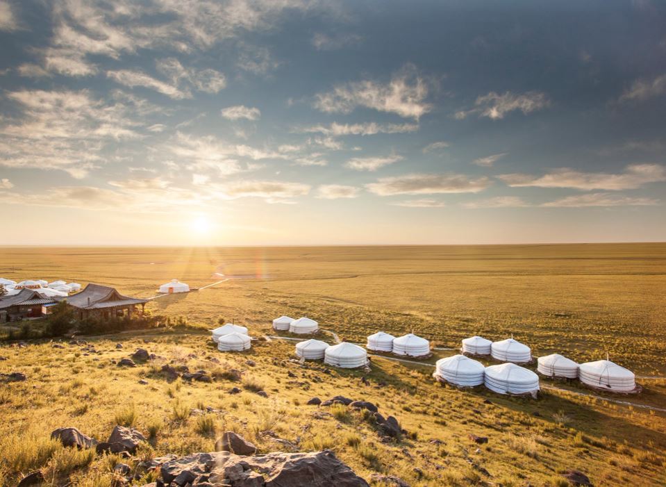  The Three Camel Lodge is in the middle of the Gobi desert