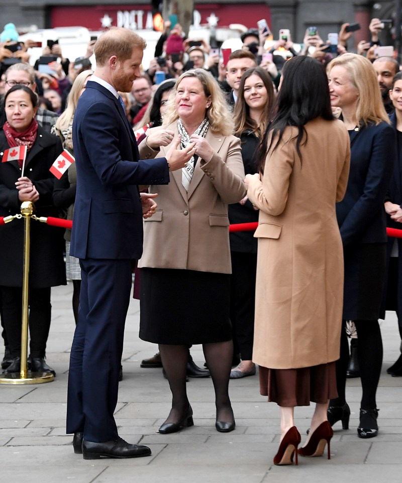  She and her husband, Harry, looked relaxed as they resumed their duties