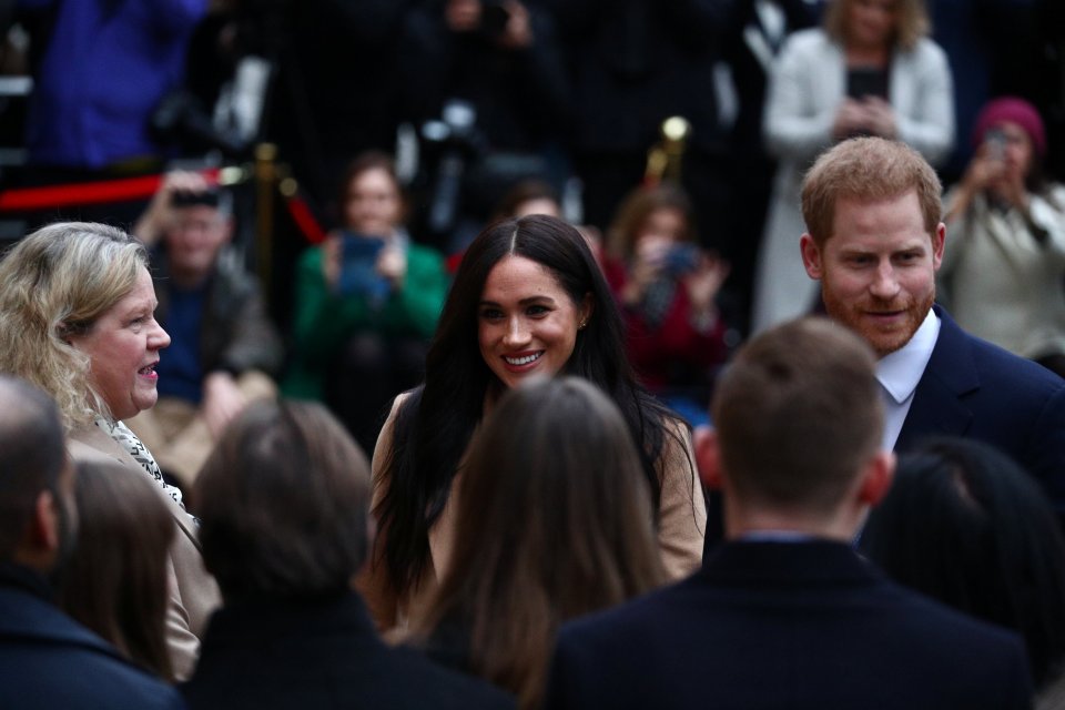  Dozens of people had come out to greet the royal couple as they head back to work