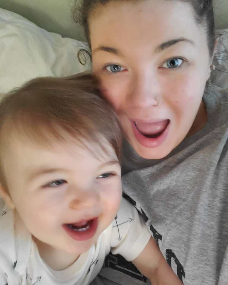  Amber and Andrew welcomed son James, 1, in May 2018