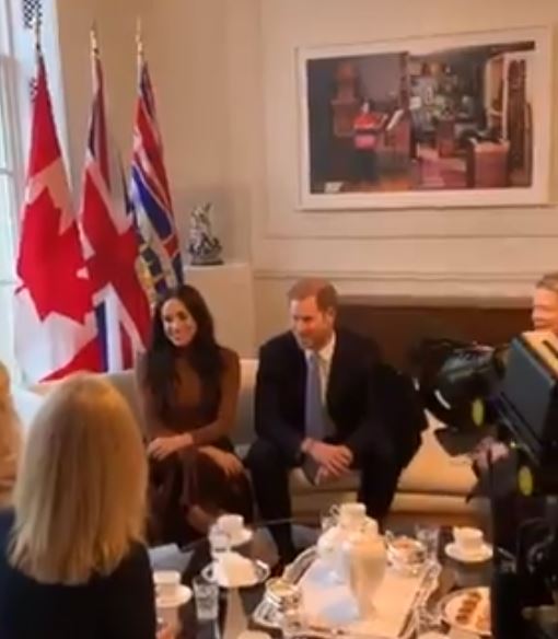  Harry and Meghan inside Canada House tucking into tea and Nanaimo bars in the British Columbia Room